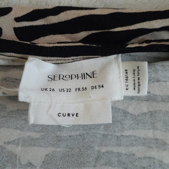 Seraphine Curve NWT Women's Maternity Size 22 Jersey Knot Zebra Print Dress - Picture 5 of 15